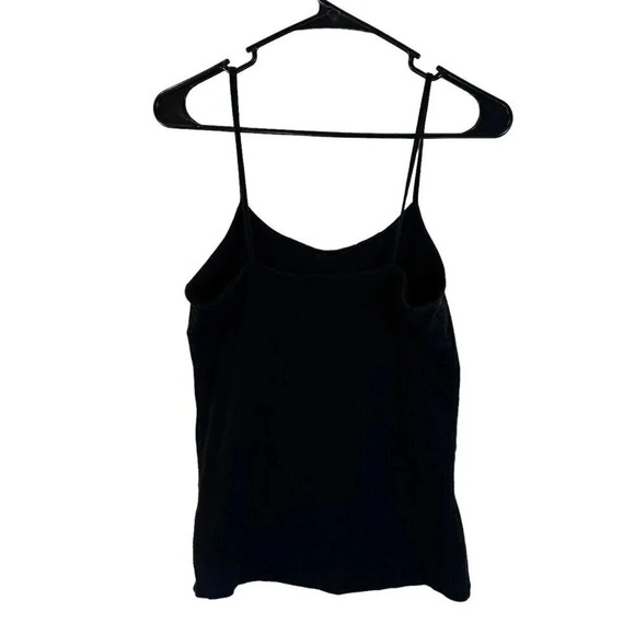 Time and Tru Black Staghetti Strap Cami Top Size Medium Plain Basic Layering Top - Picture 2 of 6